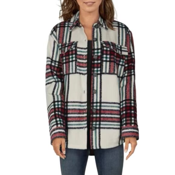 Natural Reflections Size L Plaid Shacket Shirt Jacket - Picture 2 of 11